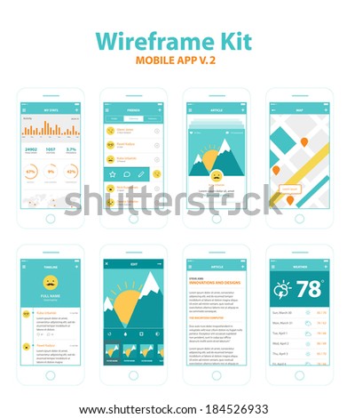 Wireframe Kit Mobile App v.2
