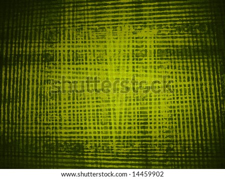 Green and black background of cross lines with textile effect