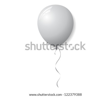 White Balloon Stock Vector 122379388 : Shutterstock