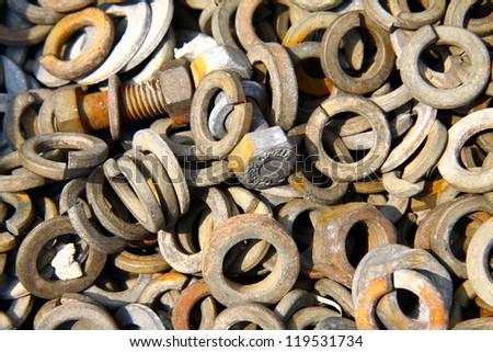 Rust steel spring washers, Bolts & nuts a shop floor item
