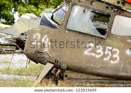 Vintage historic old war aircraft
