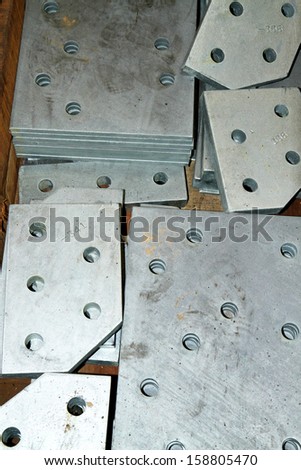 Galvanized steel plates bunch in the pallet