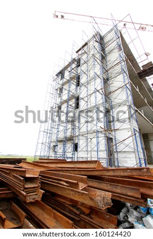Rust steel pile for construction