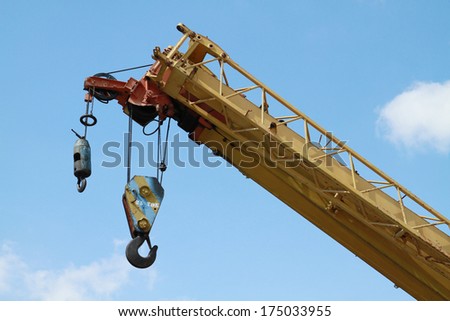 The crane hook of crane truck