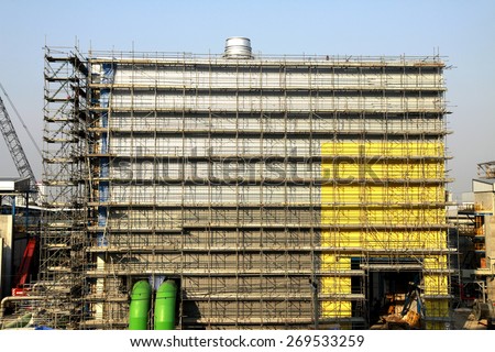 NONTHABURI-THAILAND-MARCH 5 : The Construction of gas combine cycle power plant 800 MW on March 5, 2015 Nonthaburi Proovince, Thailand