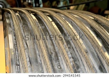Conductor cable on steel drum
