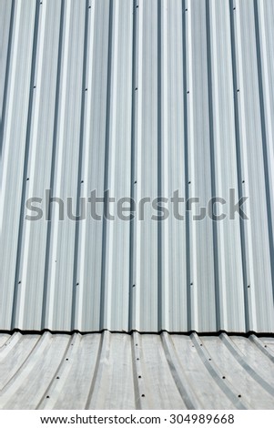 Metal sheet roof texture