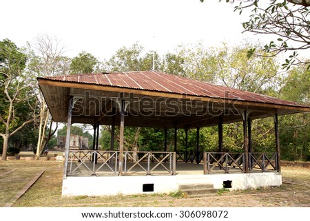 Old wooden pavilion