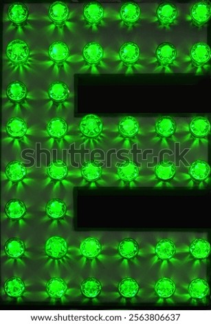 Similar – Image, Stock Photo E Illuminated letter