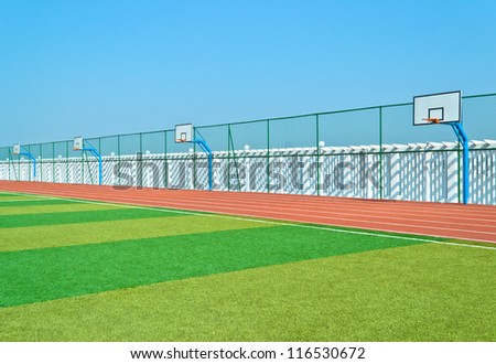 sports field on the sports field