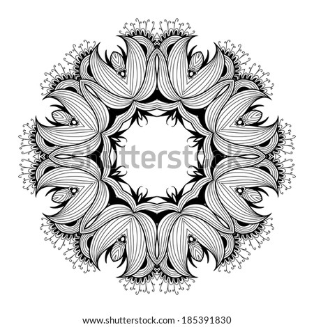 Lacy arabesque designs. Oriental ornament. You can use this pattern in the design of textile, carpet, shawl, cushion, greeting card.