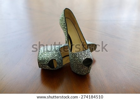 beautiful bride shoes   beautiful girl in shoes with high heels elegant shoes on high heels with shiny stones