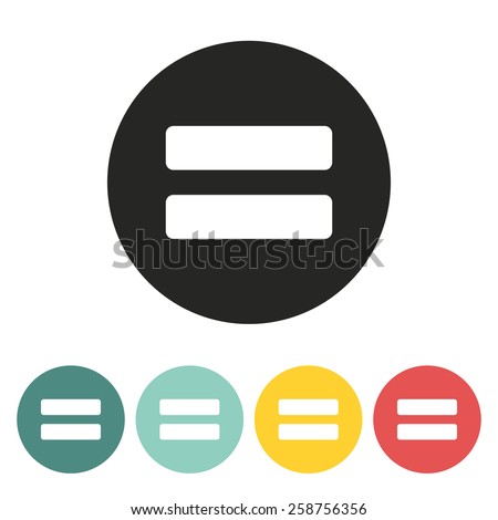 Sign equally icon.Vector illustration.