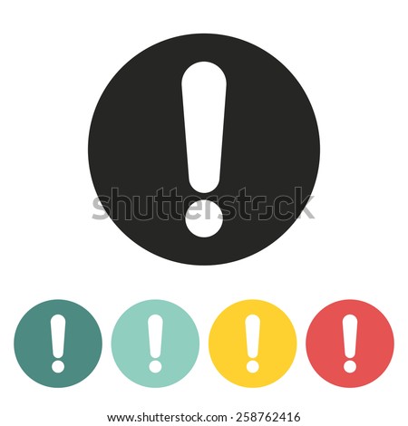 Exclamation mark icon.Vector illustration.