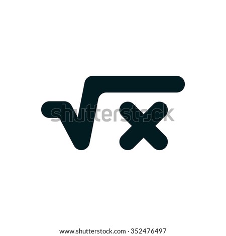 Square Root icon.vector illustration.