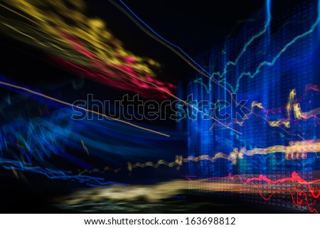 abstract image of Light traces. visualization of hacker attacks on information dadaserver
