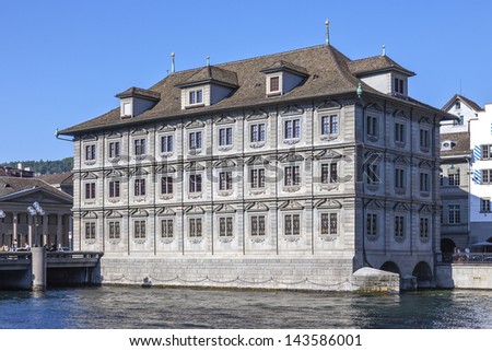 Zurich Town Hall on the banks of Limmat, which now houses the community council.