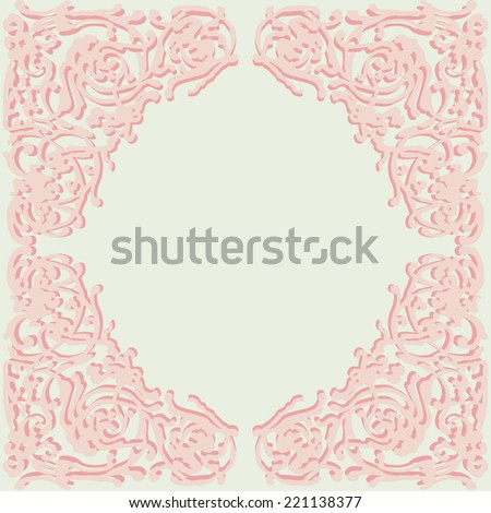 Exquisite frame, doodle style, scroll ornamental design
