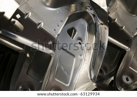 Automotive industry - spare  metal parts of car skeleton