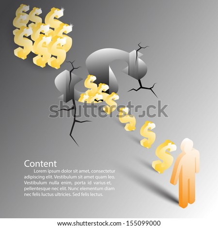 Risk of business money concept