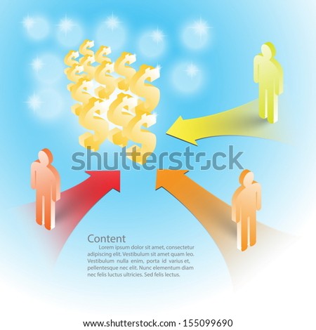 strategy of business money concept