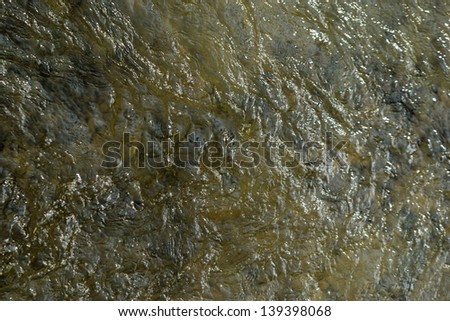 Seething surface of sea water shot in the open sea directly from above