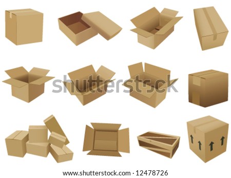 shipping box vector