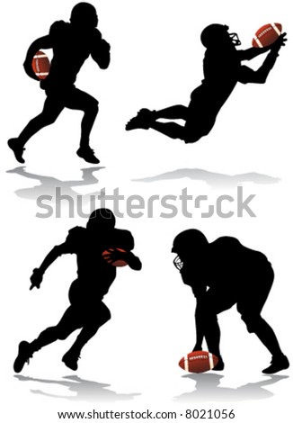 American Football Player Vector - 8021056 : Shutterstock