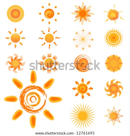 Set Of Sun Vector - 12761695 : Shutterstock