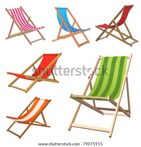 Beach Chair Stock Vector 79075915 : Shutterstock