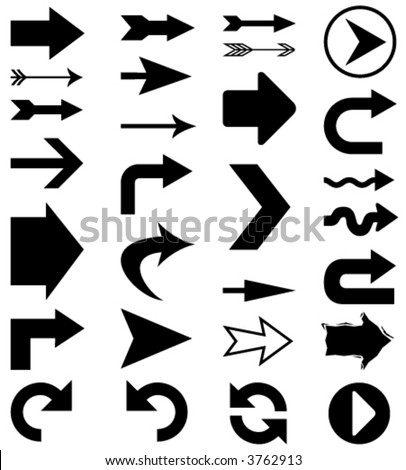 Set Of 28 Vector Arrow Shapes In Various Styles - 3762913 : Shutterstock