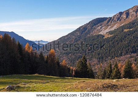 relaxing italian mountain landscape and blue sky nice mountains, silence and nature