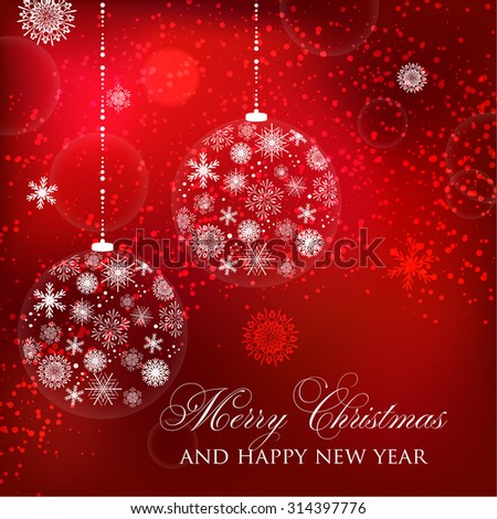 Merry Christmas And Happy New Year Card Stock Vector Illustration