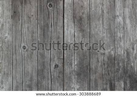 Rustic aged grey wooden table top view. Wooden background