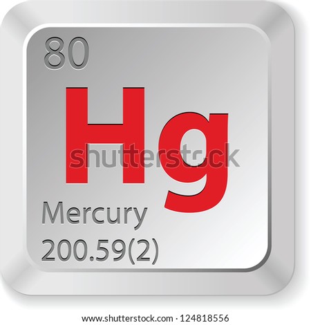 Mercury Element Stock Vector Illustration 124818556 : Shutterstock