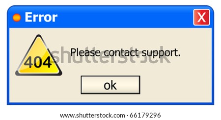 Windows Error Stock Vector Illustration 66179296 : Shutterstock