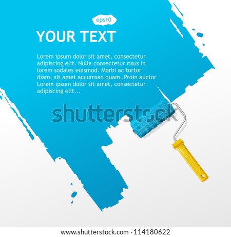 Vector roller brush for text