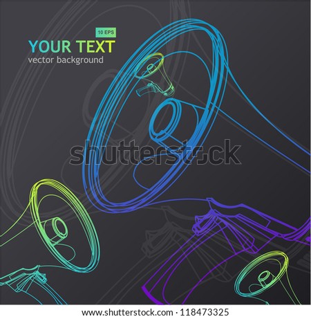 Vector megaphone background