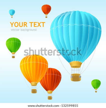 Vector air ballons background