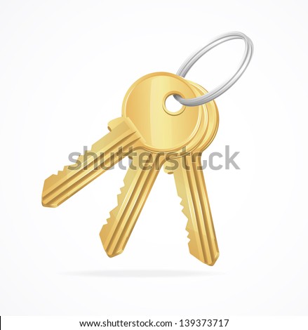 Vector Golden Keys bunch