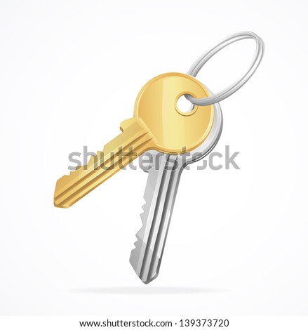 Vector Golden Keys bunch