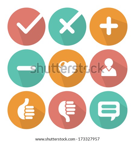 flat icons vector collection