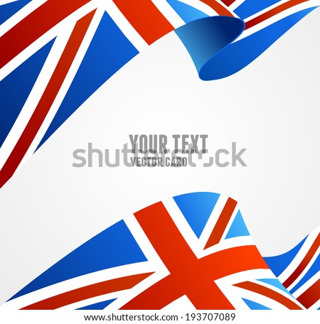 Vector Flag of UK isolated on white