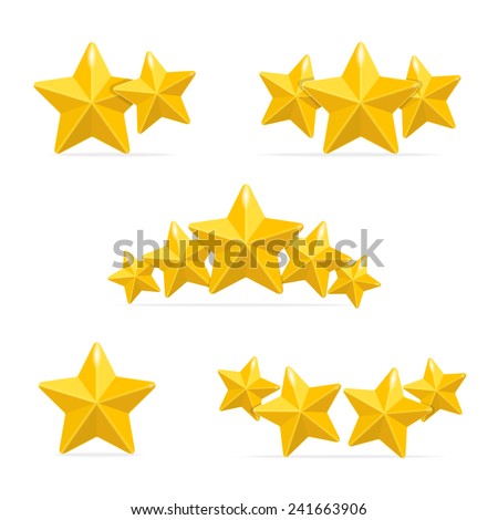 Vector rating hotels stars concept on black background