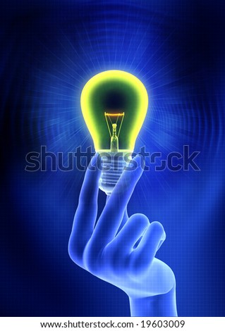 A concept image of thinking, idea, electricity, and or power.
