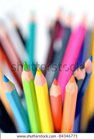Creative concept shot of colorful pencils