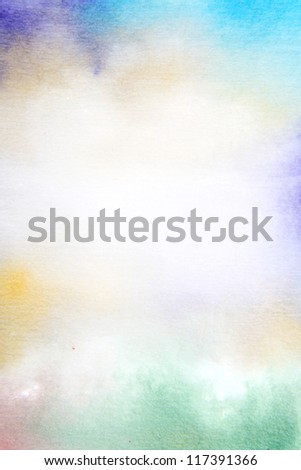 Abstract textured background: blue, white, and green patterns. For art texture, grunge design, and vintage paper / border frame