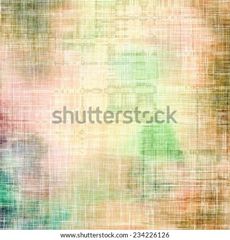 Old scratched retro-style background. With different color patterns: green; brown; yellow