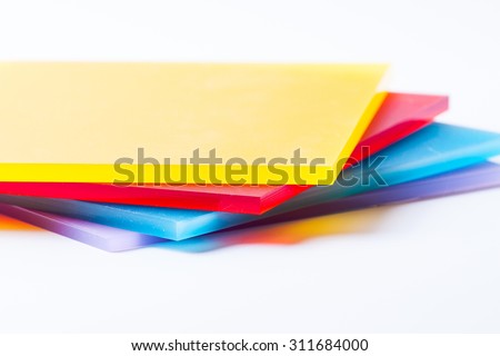 Similar – Image, Stock Photo A purple plastic sheet hangs behind a barrier fence in front of a concrete wall. Construction site, security