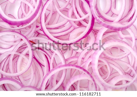 a lot onion rings for background use